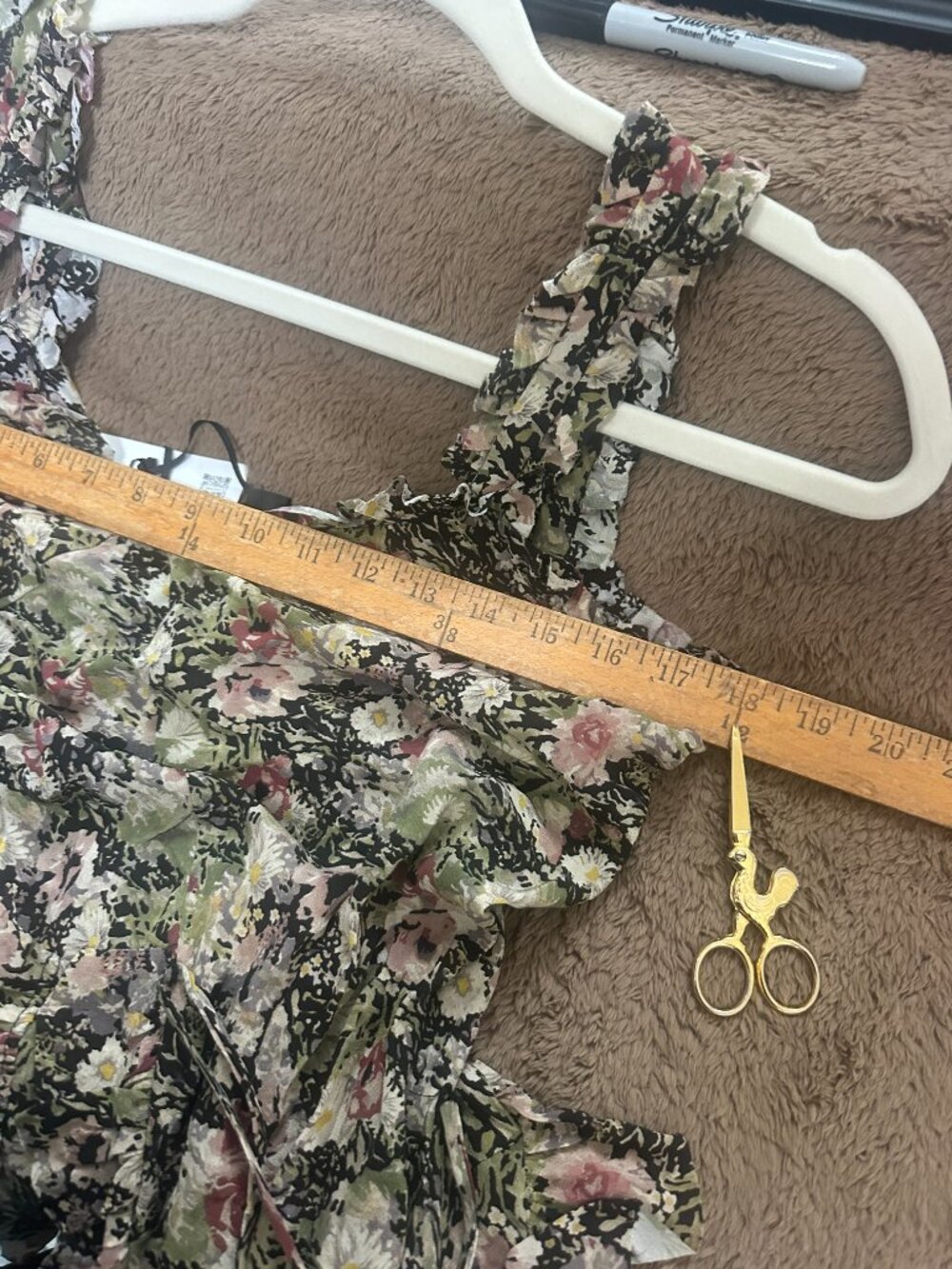 Kate Moss x ZARA Floral Silk Ruffle Mini Dress NWT Size Small - Picture 7 of 9